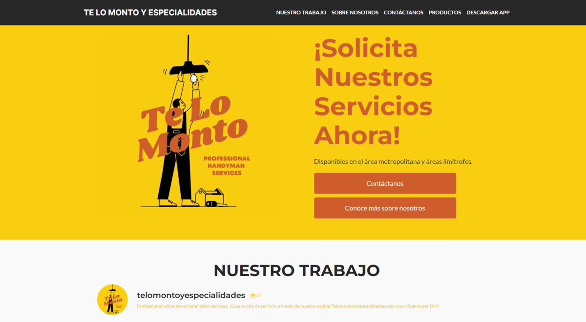 Te Lo Monto Website